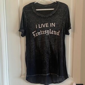 Disney Black 'I Live in Fantasyland' Tee